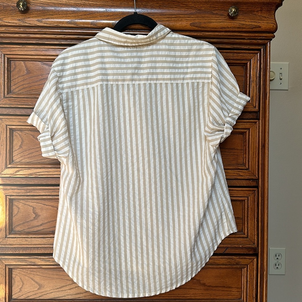 Dylan Striped Button Front Blouse - image 4
